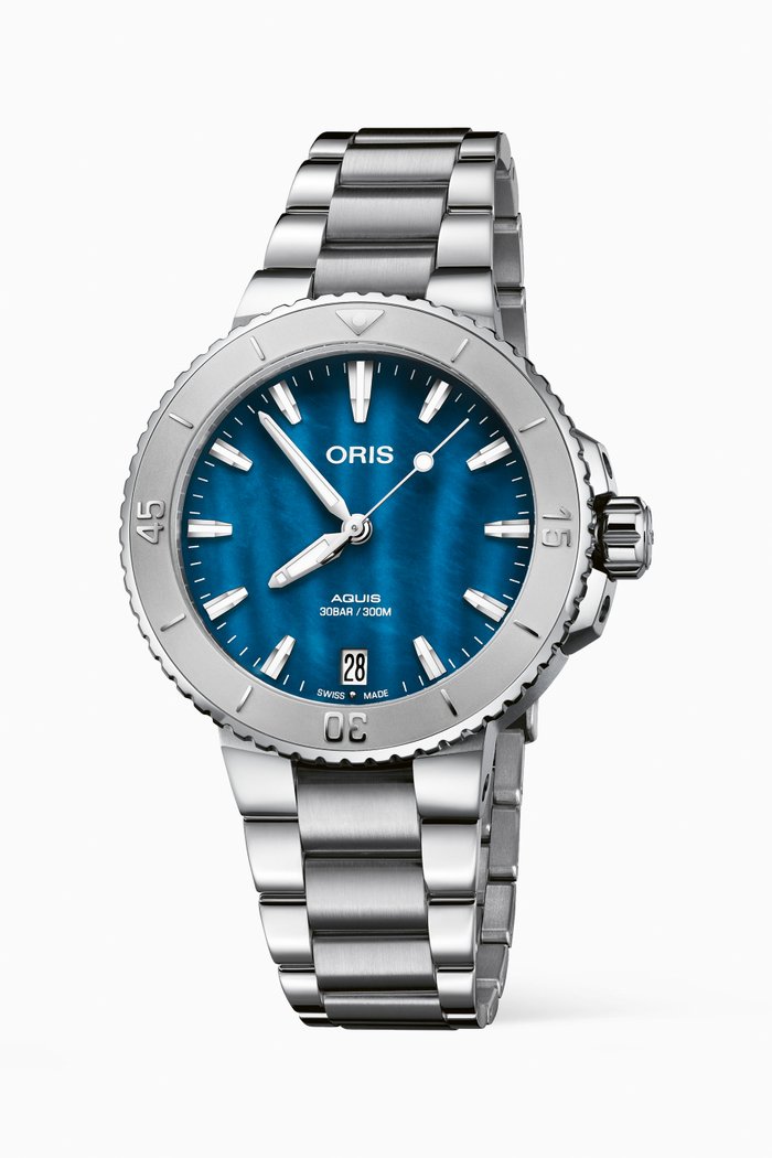 

Aquis Date Automatic Watch, 36.5mm, Blue