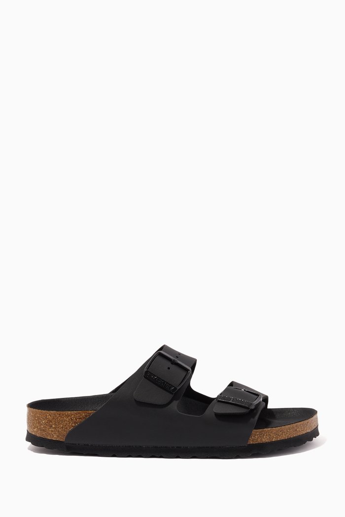 Arizona Two-strap Sandals in Birko-Flor®, Black