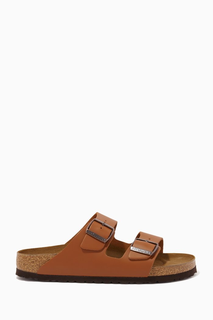 

Arizona Two-strap Sandals in Leather, Brown
