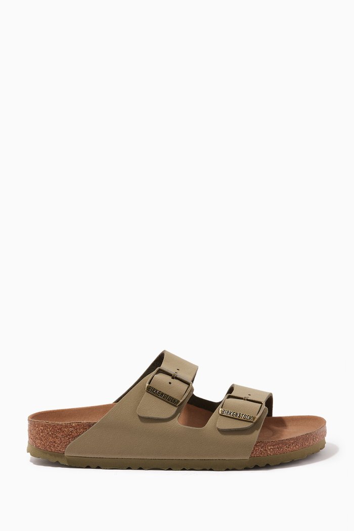 

Arizona Two-strap Sandals in Birko-Flor® Nubuck, Green