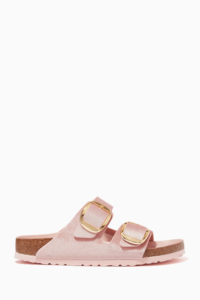 

Arizona Big-buckle Sandals in Velvet, Pink