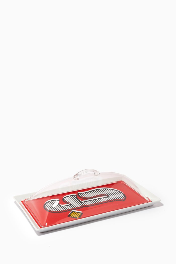 

Hubb Rectangular Platter, Large, Red