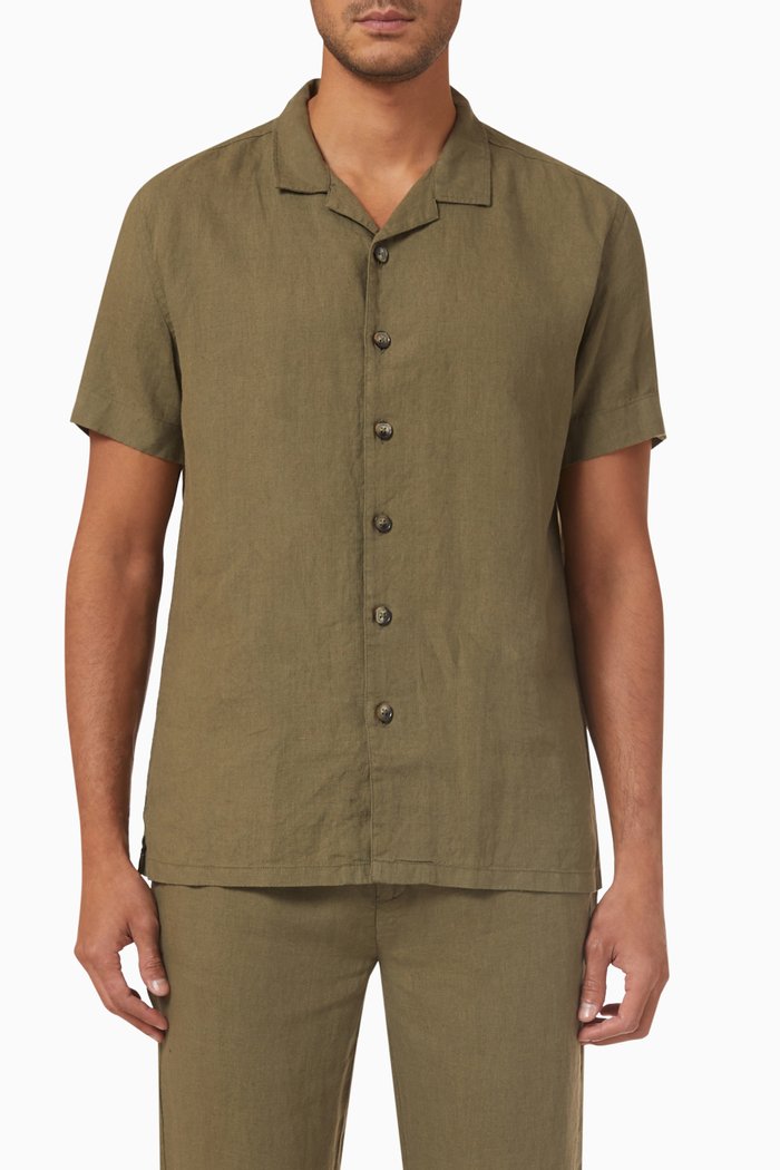 Florence Shirt in Linen, Neutral