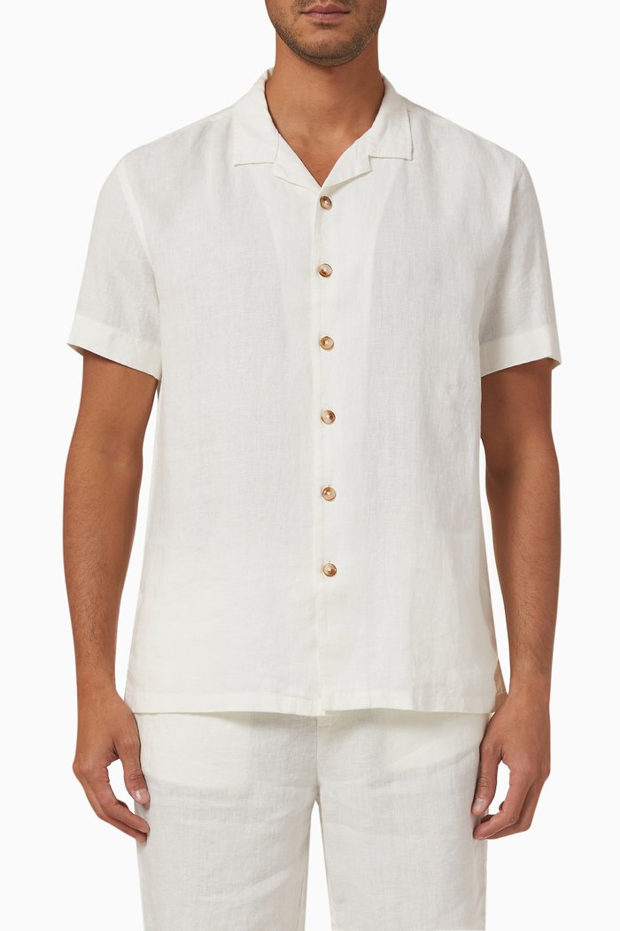 

Florence Shirt in Linen, Neutral