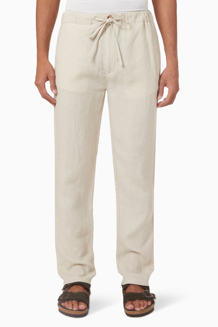 

Portofino Pants in Linen, Neutral