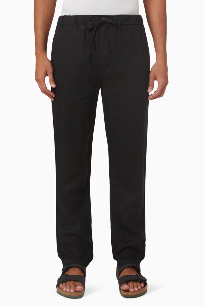 

Portofino Pants in Linen, Black