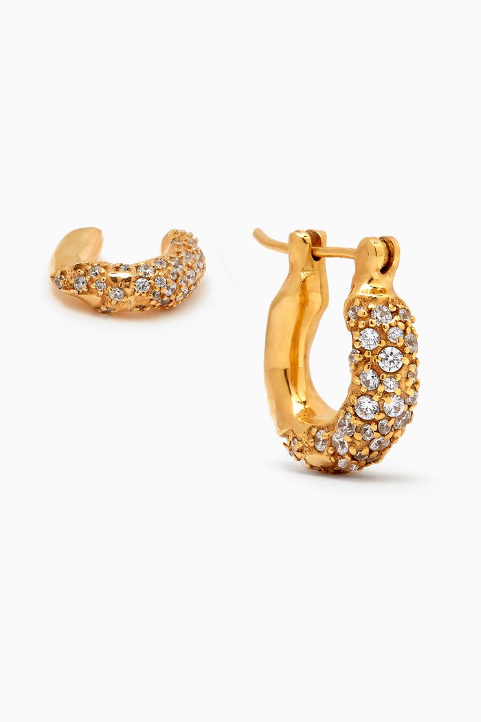 

Mini Wave Single Ear Set in 18kt Gold-plated Brass