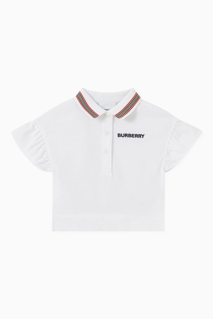 

Martina Logo Polo Shirt in Cotton, White