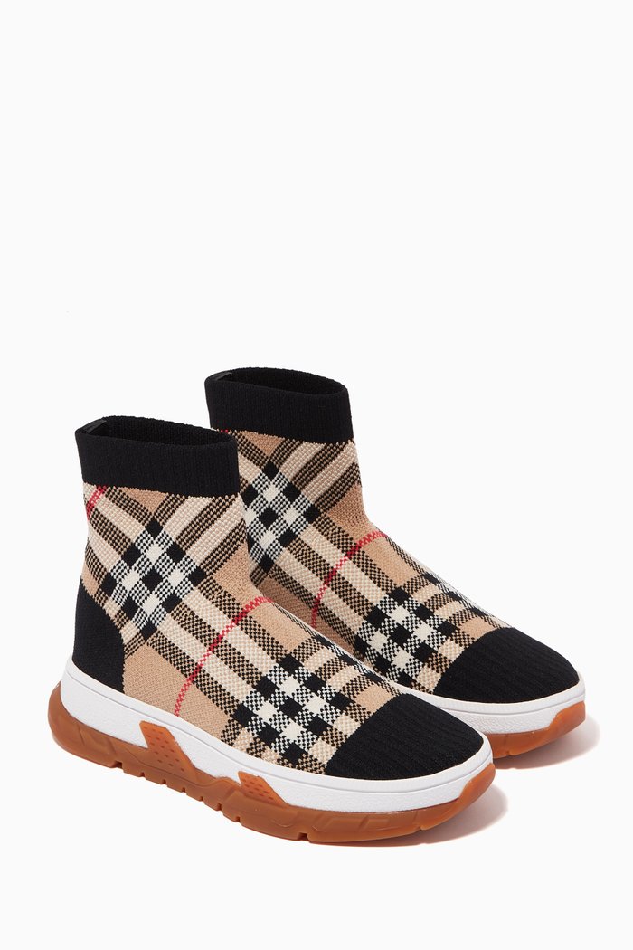 

K1-Union Sock Sneakers in Knit Textile, Neutral