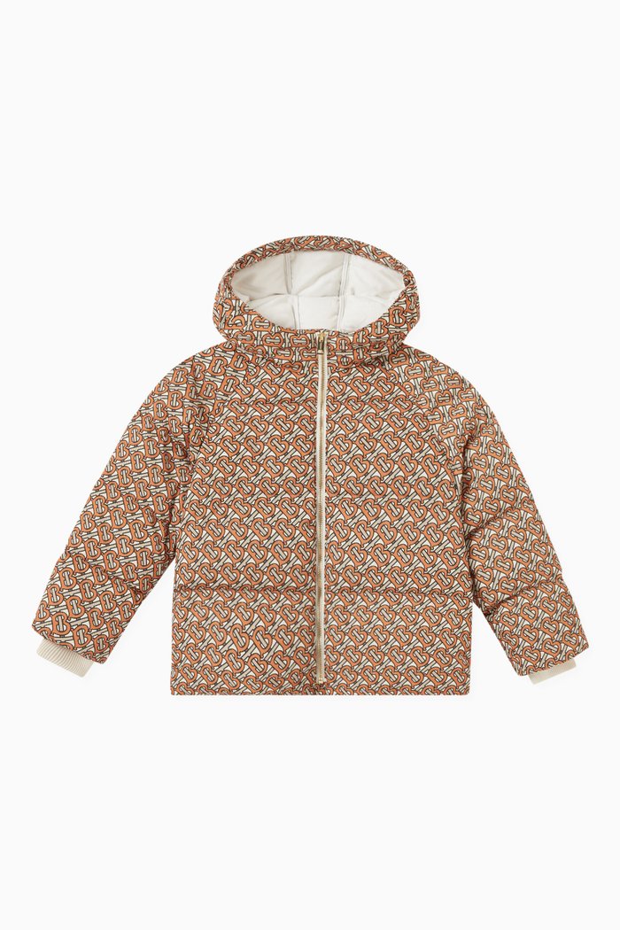 

Logo Puffer Jacket in Polyamide & Polyester, Orange