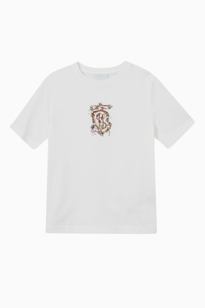 

KG5 Alba Monogram T-shirt in Cotton, White
