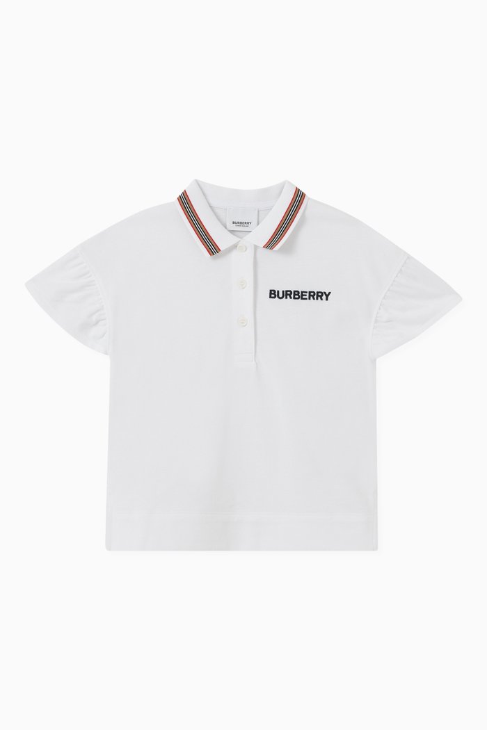 

Martina Logo Polo Shirt in Cotton, White