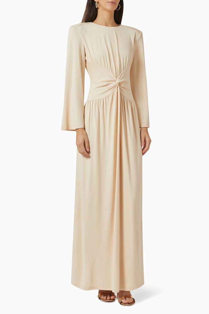 

Twist-detail Maxi Dress, Neutral