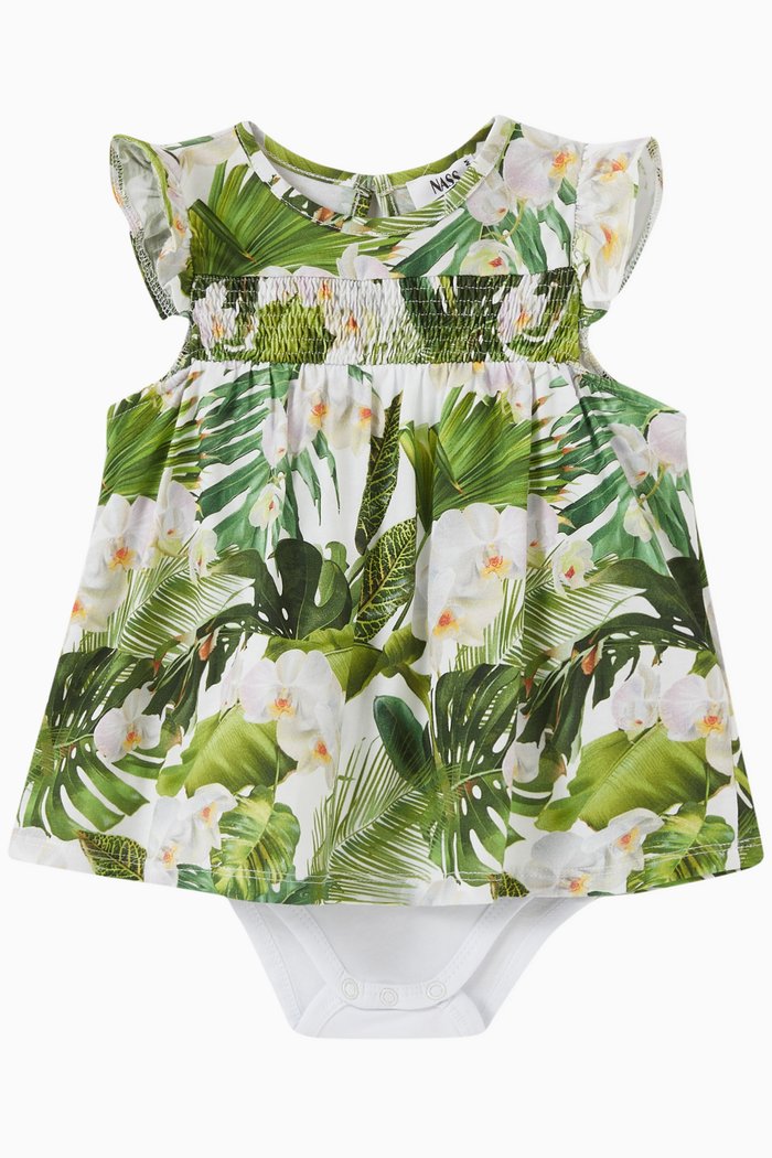 

Lilly Bloomers Dress in Cotton, Green