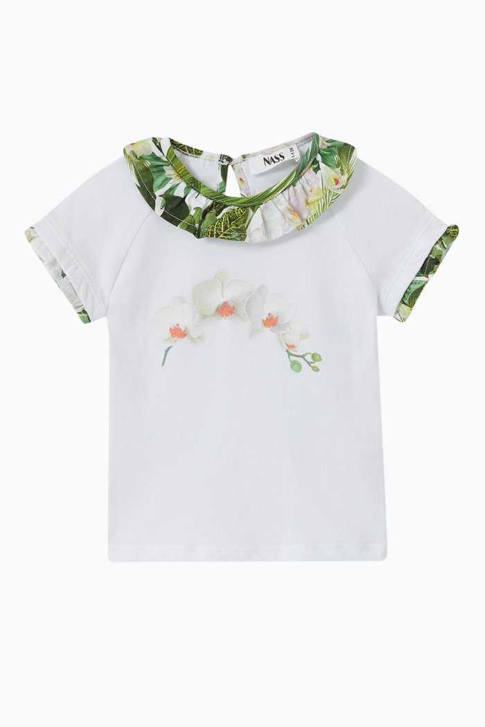 

Orchid Print Top & Bloomers Set, Green