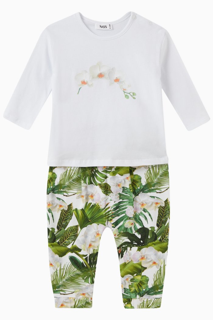

Linda Top & Leggings Set in Cotton, Green