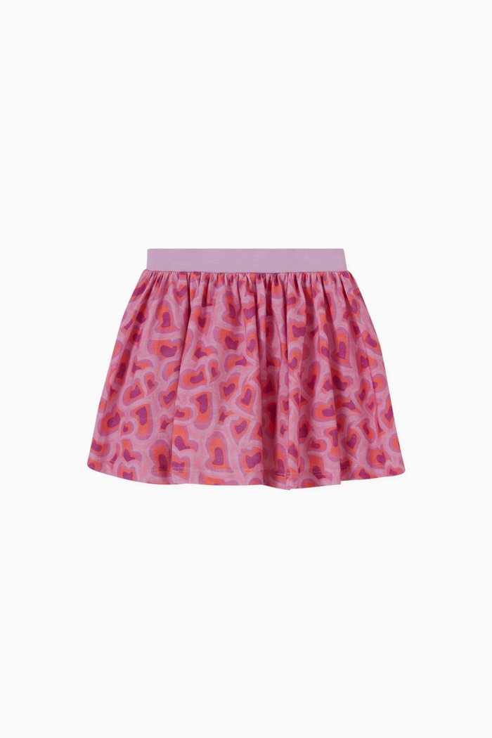 

Cassandra Heart-print skirt, Pink