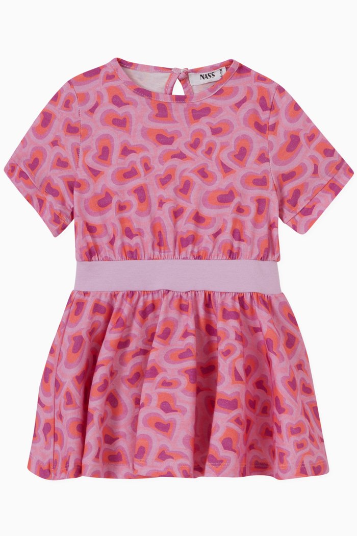 

Cassandra Heart-print Dress, Pink