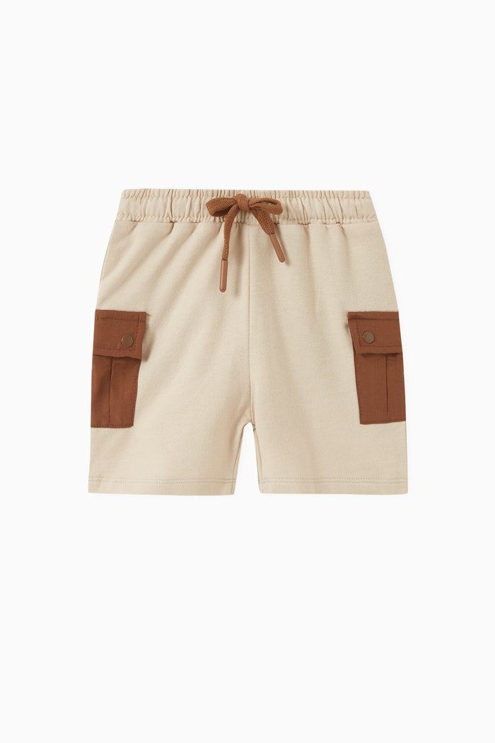 

Little Edwin Cargo Shorts in Cotton, Neutral