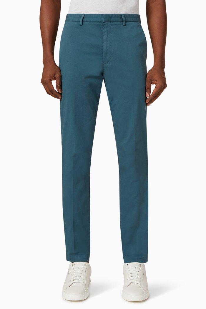 

Kaito1 Pants in Stretch Cotton Gabardine, Blue