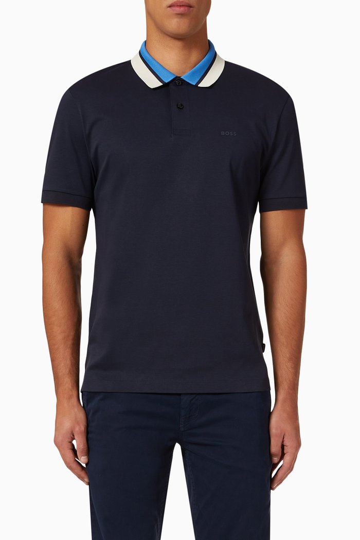 

Polo Shirt in Organic Cotton, Blue