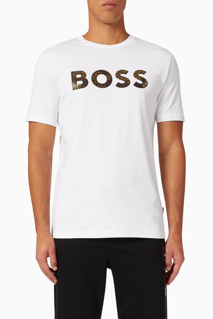 

Tiburt Logo T-shirt in Cotton, White