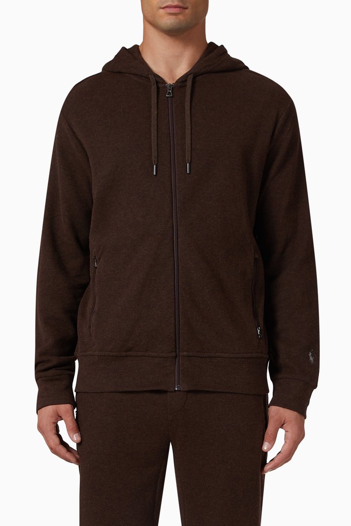 

Spa Hoodie in Cotton-blend, Brown