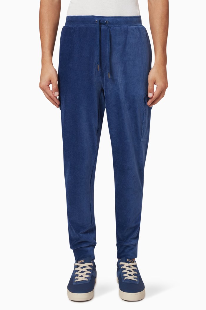 

Cargo Sweatpants in Corduroy Cotton, Blue
