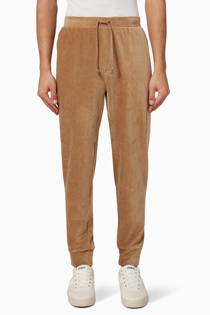 

Tapered Cargo Pants in Corduroy, Neutral