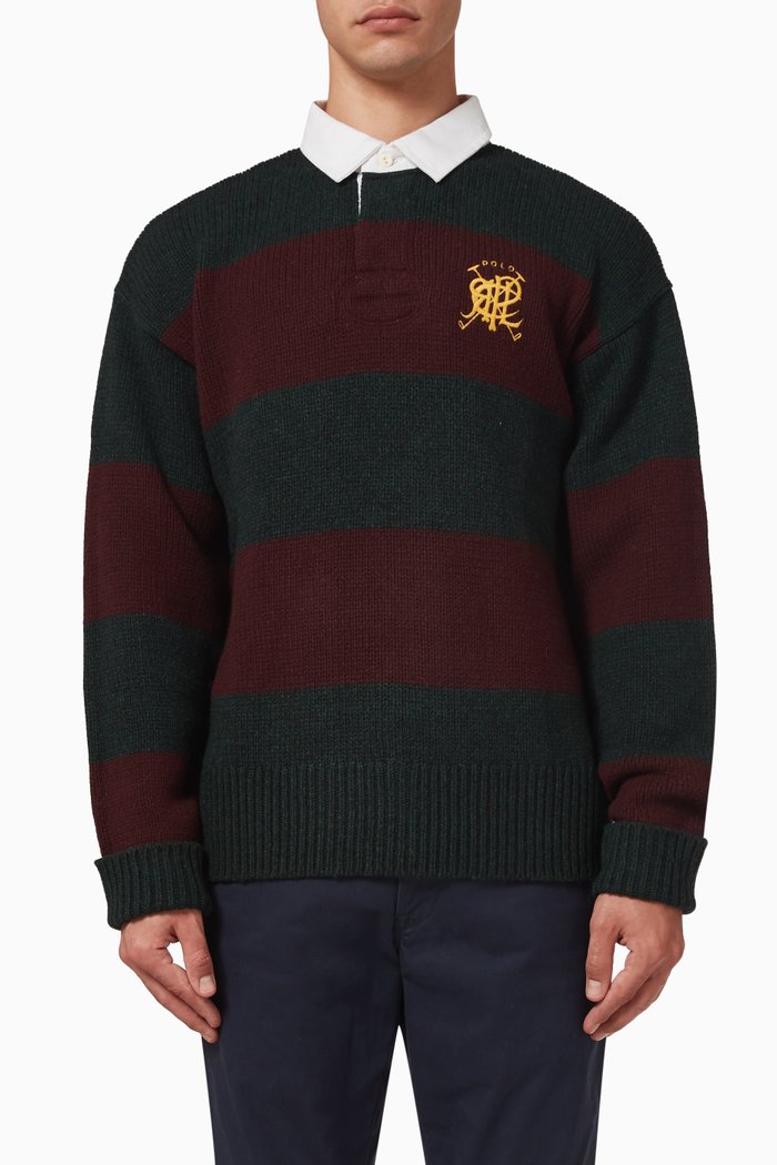 

Rugby Sweater in Wool Blend, Multicolour