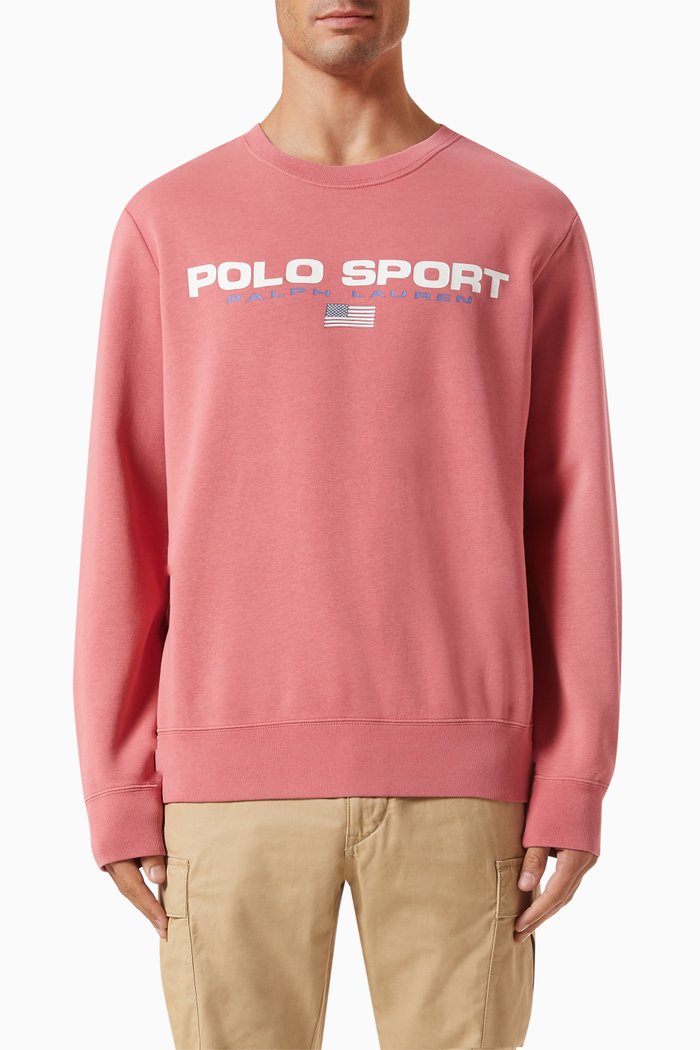 

Logo Sweatshirt in Cotton Blend, Red