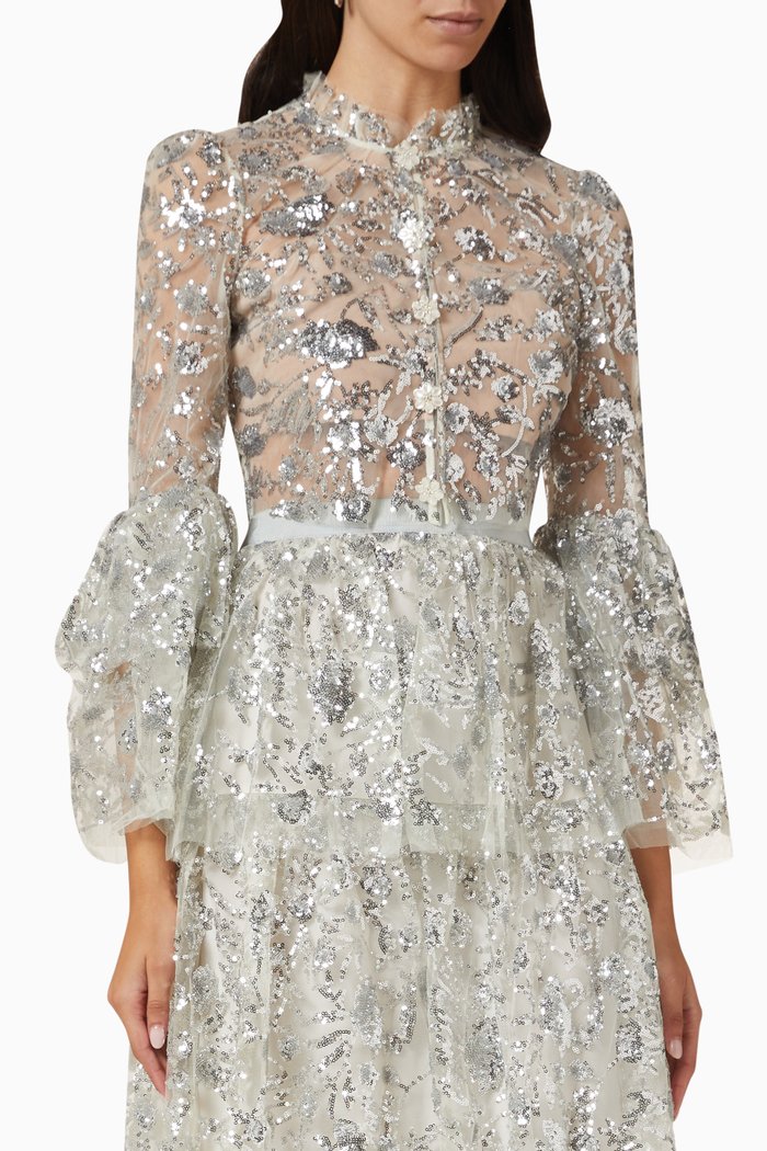 

Crop Top in Sequin-tulle, Neutral