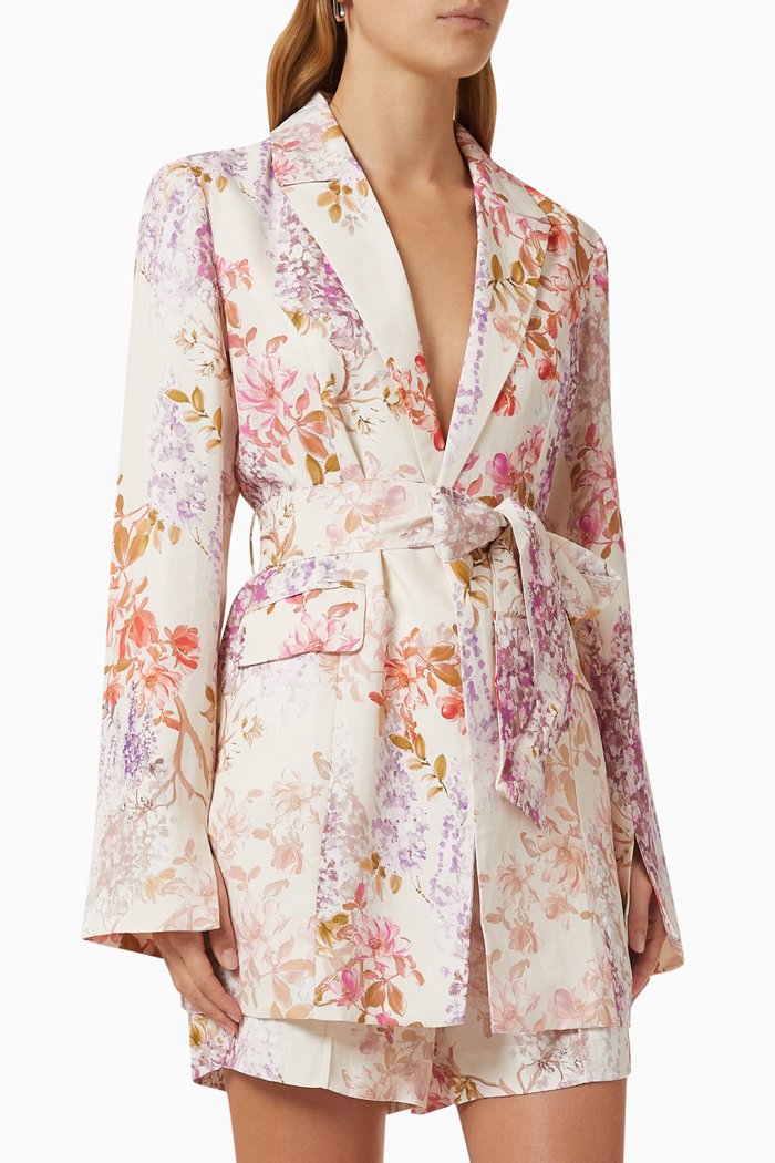 

Joyful Blooms Blazer in Viscose, Multicolour