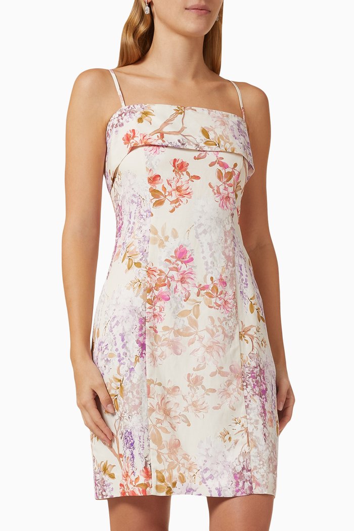 

Joyful Blooms Mini Dress in Viscose, Multicolour