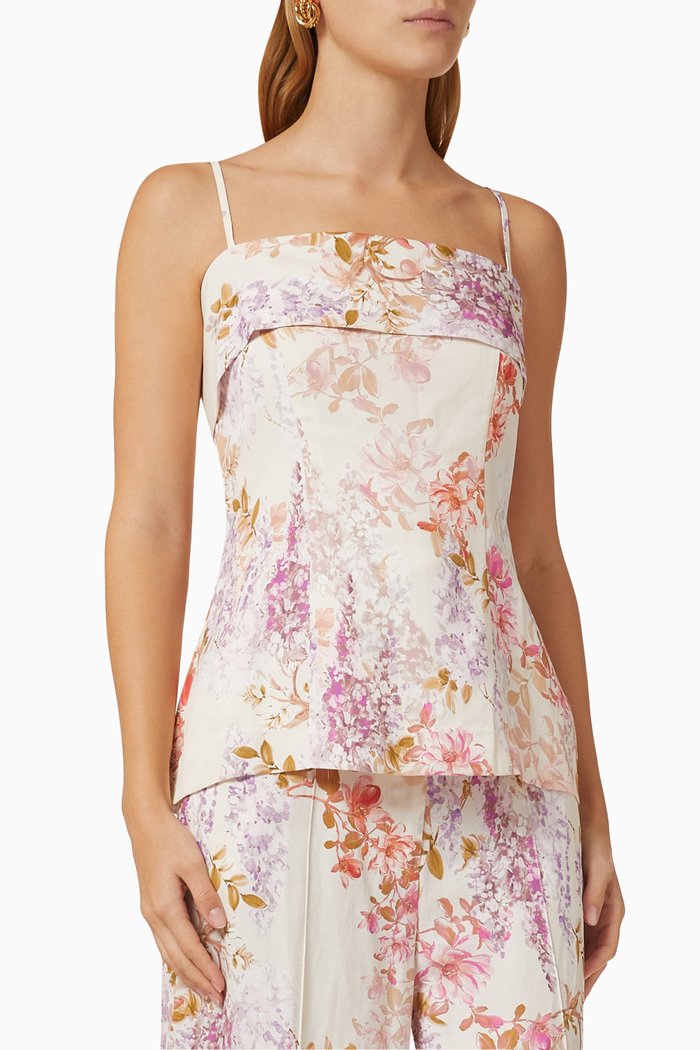 

Joyful Blooms Top in Viscose, Multicolour