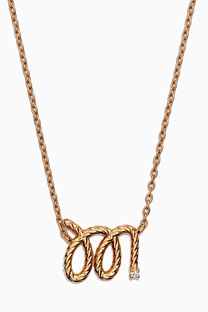

Promise Letter Diamond Necklace in 18kt Gold, Yellow