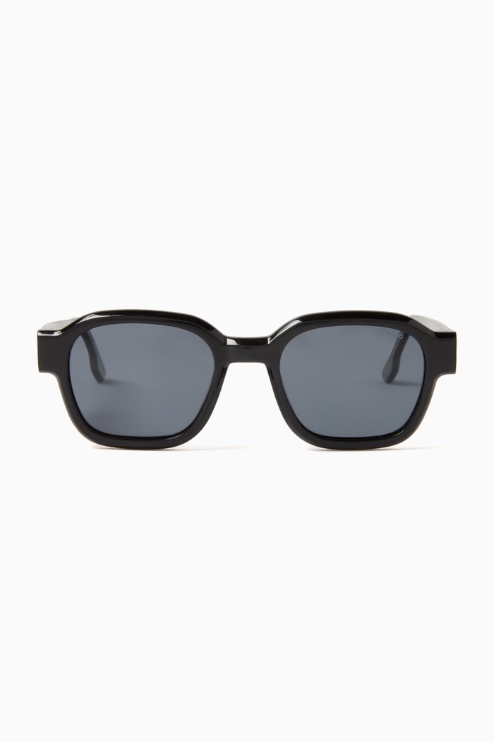 

Jeff Square Sunglasses in Acetate, Black