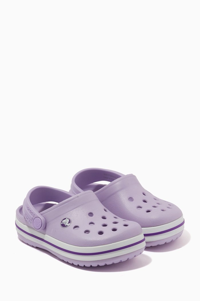 Crocband™ Stripe Clogs, Purple