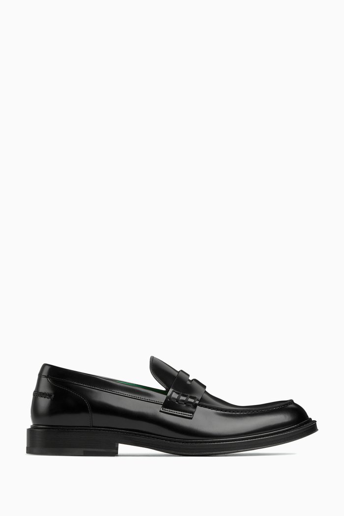 

Tie Loafers in Brushed Calfskin, Black