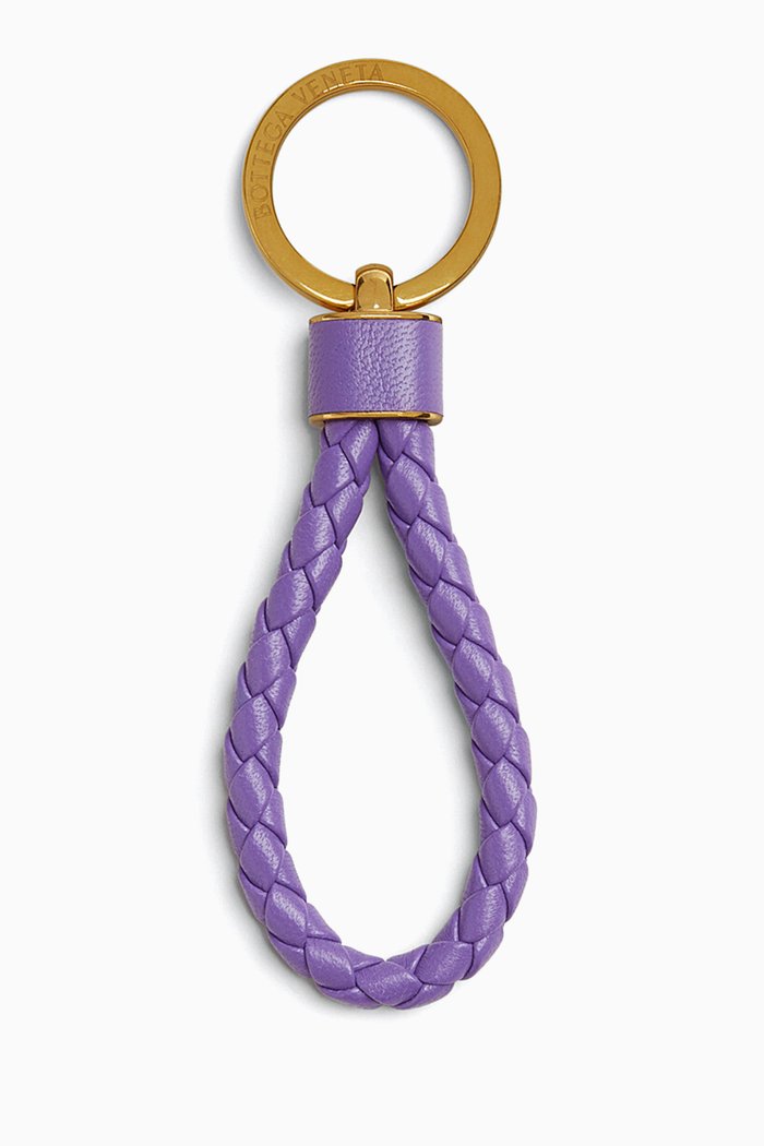 

Key Ring in Intrecciato Nappa, Purple