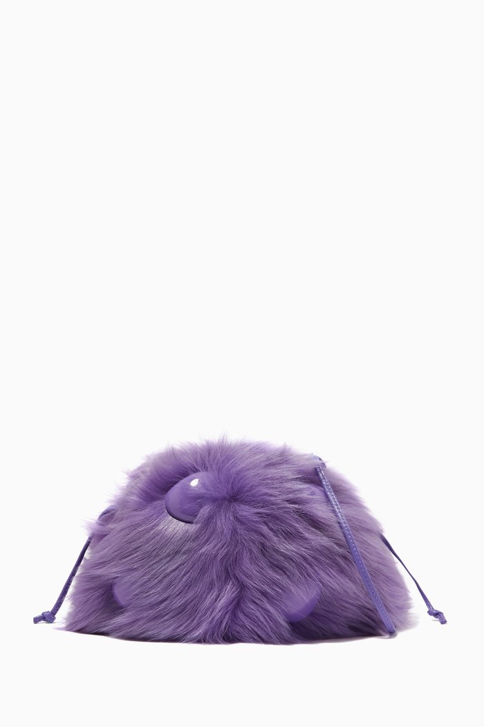 

MIni Pouch Toscana in Shearling, Purple