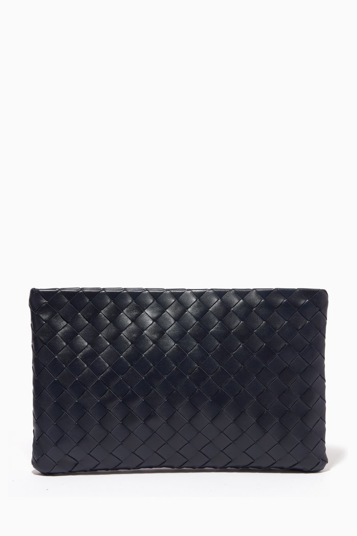 

Pouch in Intrecciato Nappa, Blue