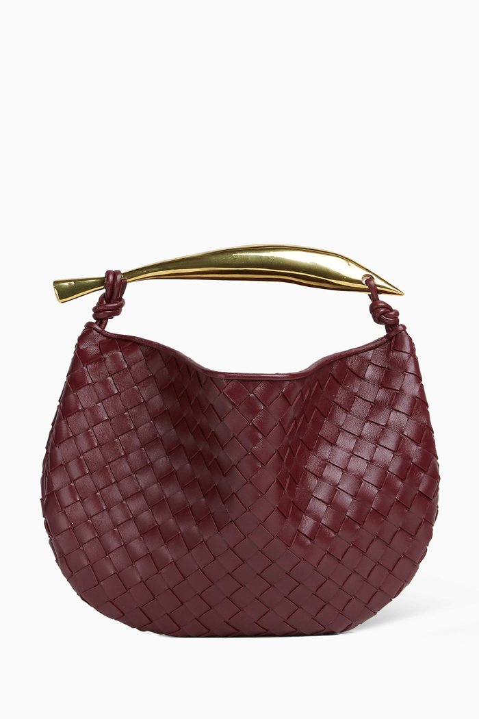 

Sardine Top-handle Bag in Intrecciato Nappa, Burgundy