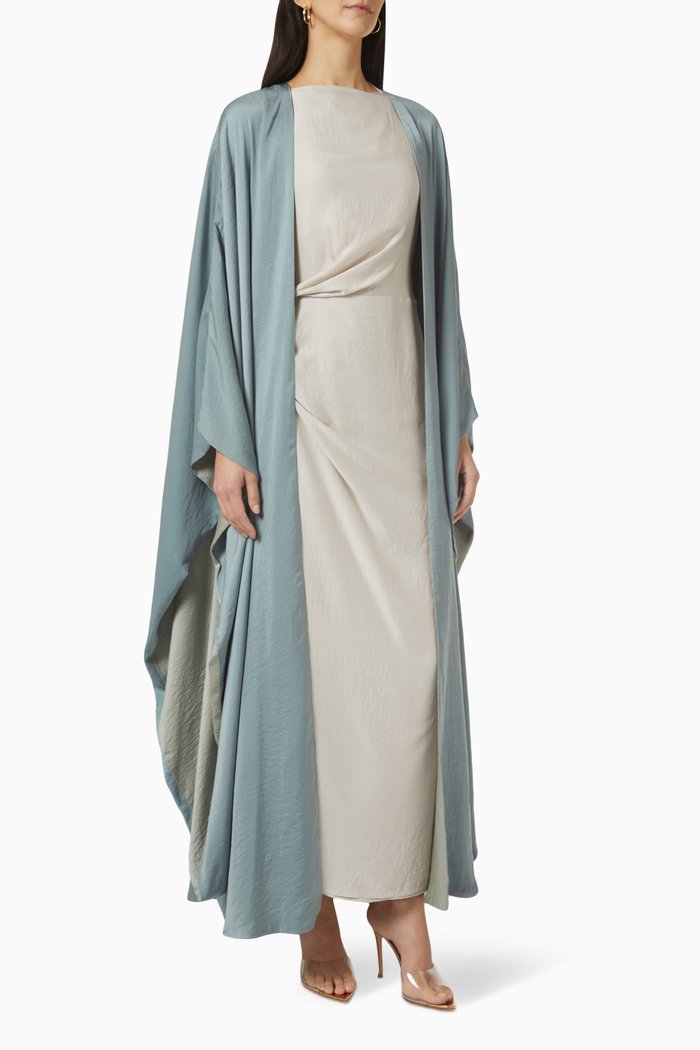 

Draped Abaya Set, Green