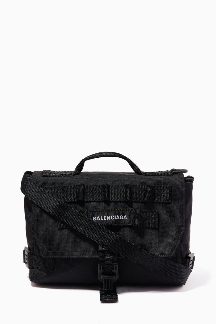 

Army Messenger Bag in Recycled Nylon, Black