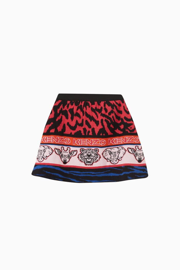 

Logo Animal Skirt in Cotton, Multicolour