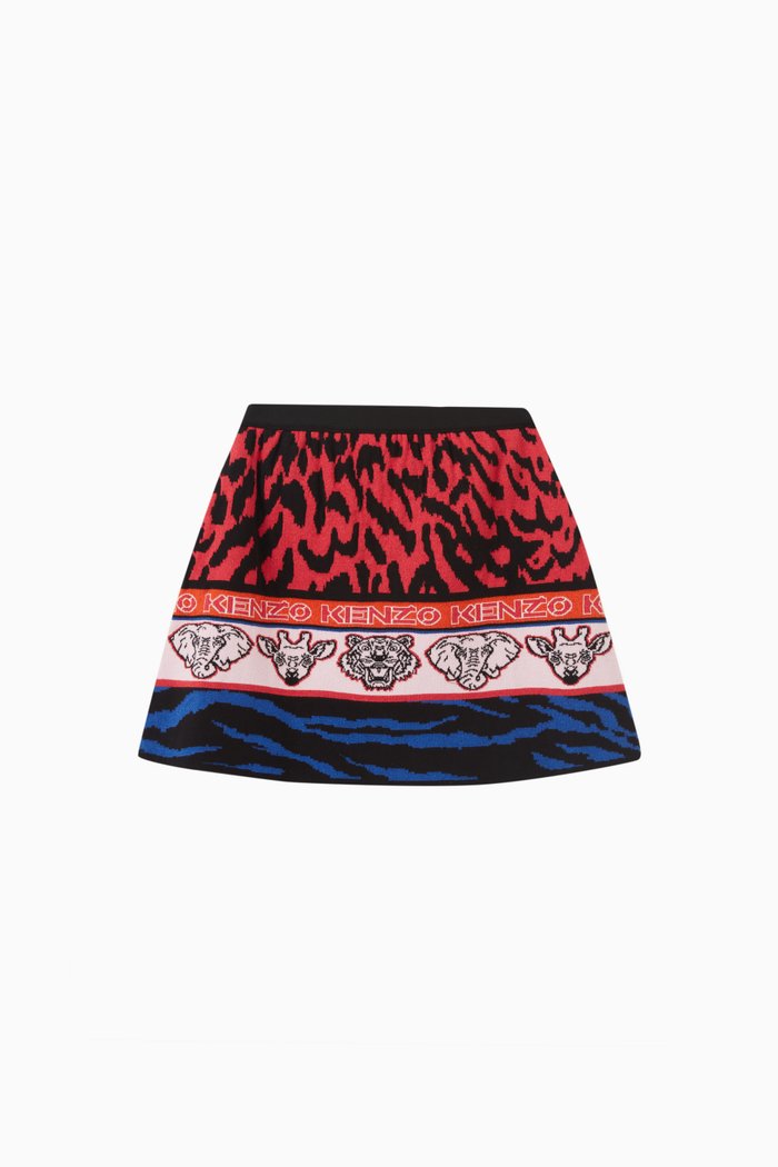 

Party Capsule Animal-print Skirt in Cotton, Pink