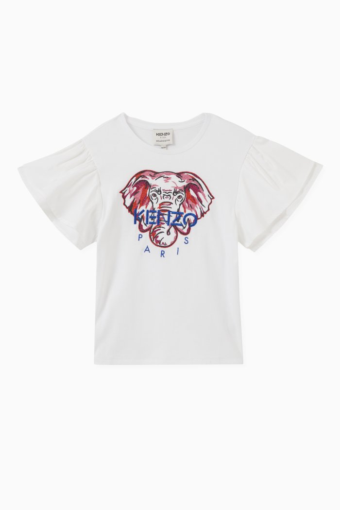 

Elephant Logo T-shirt in Cotton, White