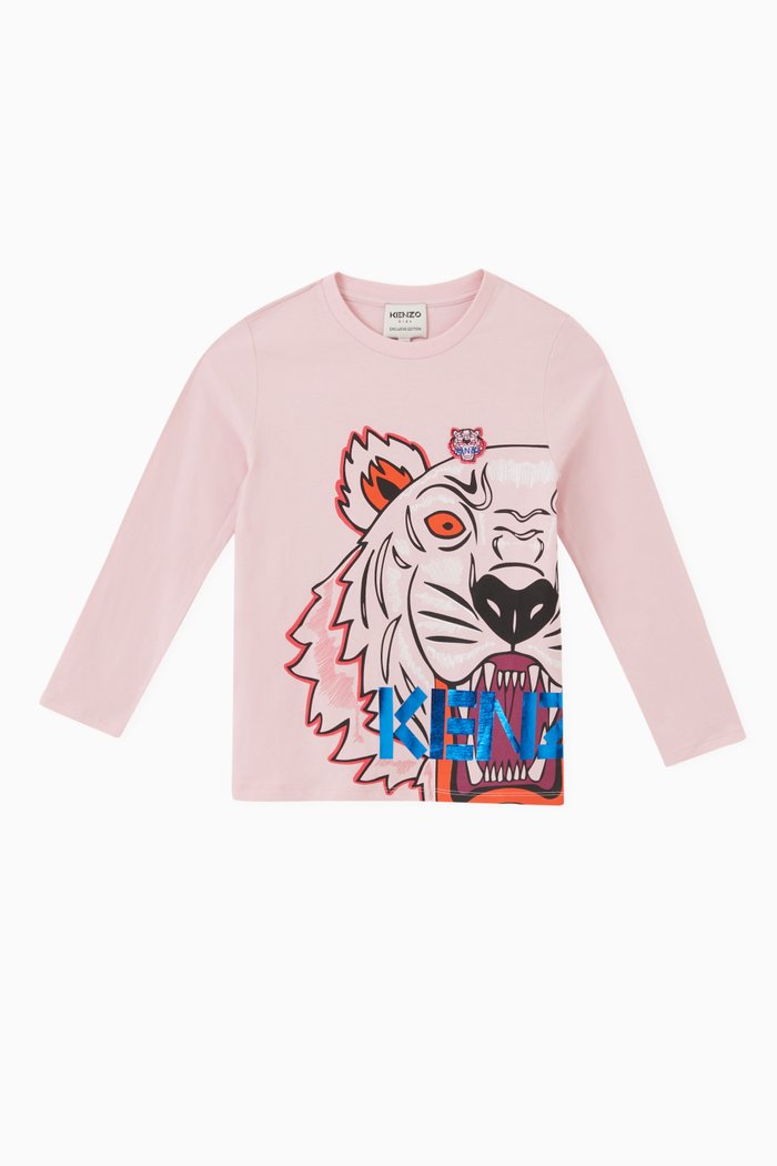 

Tiger Logo T-shirt in Cotton, Purple