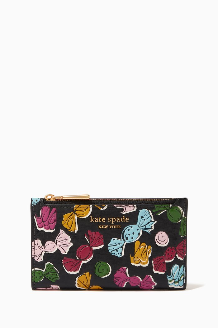 

Small Slim Bi-fold Wallet in Leather, Black